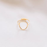 Victoire Collection Damenring Kreis – Edelstahl Gold