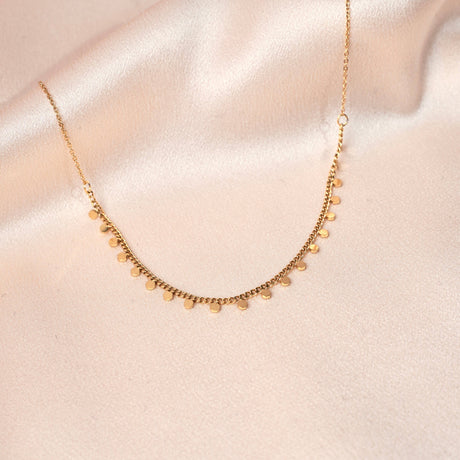 Victoire Collection Halskette mit kleinen runden Anhängern – Gold