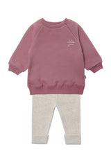 Set mit Sweatshirt in rosenholz und Leggings "to the moon"
