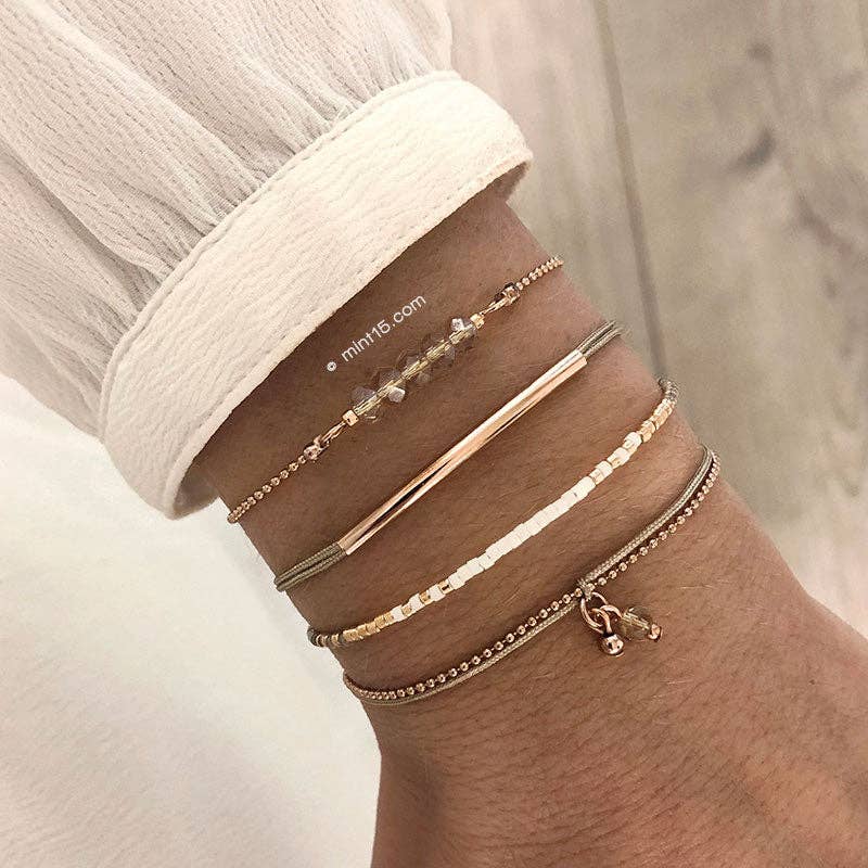 Armband-Set 'White & Natural'