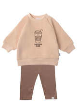 Set mit Sweatshirt und Leggings "Babyccino Club"