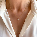 Victoire Collection Halskette mit Kleeblatt aus Perlmutt – Gold