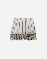 House Doctor - Decke HDLines, Schwarz/Off-White – 180 x 130 cm