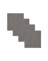 House Doctor - Stoff Servietten Sand & Black