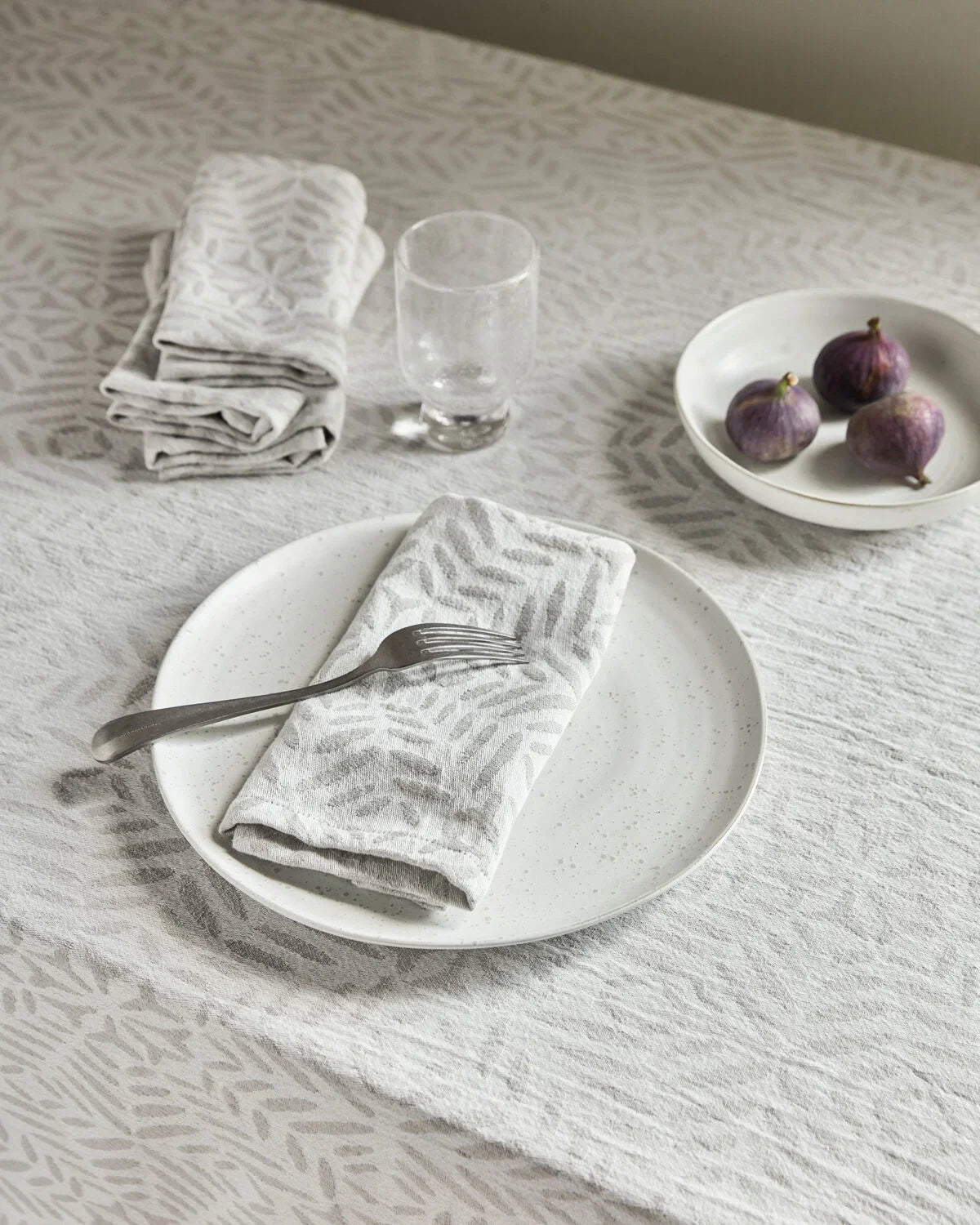House Doctor - Stoff Servietten Clip White & Grey