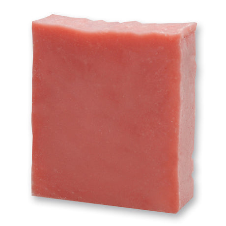 Kaltgerührte Schafmilchseife 150g im Waschbeutel "Kein Warum und kein...", Erdbeere