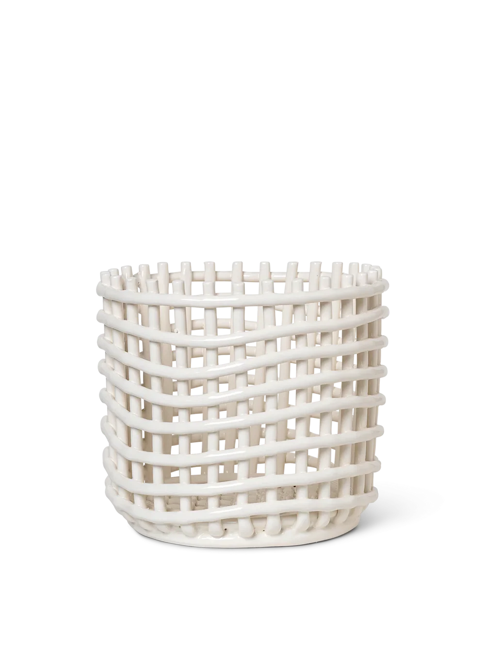 Ferm Living - Ceramic Basket - Large - Off-white