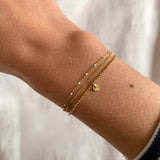 Victoire Collection Dreireihiges Armband mit rundem Anhänger – Edelstahl