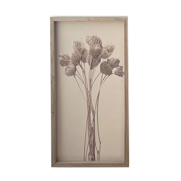 Blumenbilder auf Leinen mit Holzrahmen