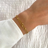 Victoire Collection Feines Multiketten-Armband – Gold