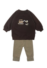 2tlg. Set mit Sweatshirt und Leggings "Bagger"