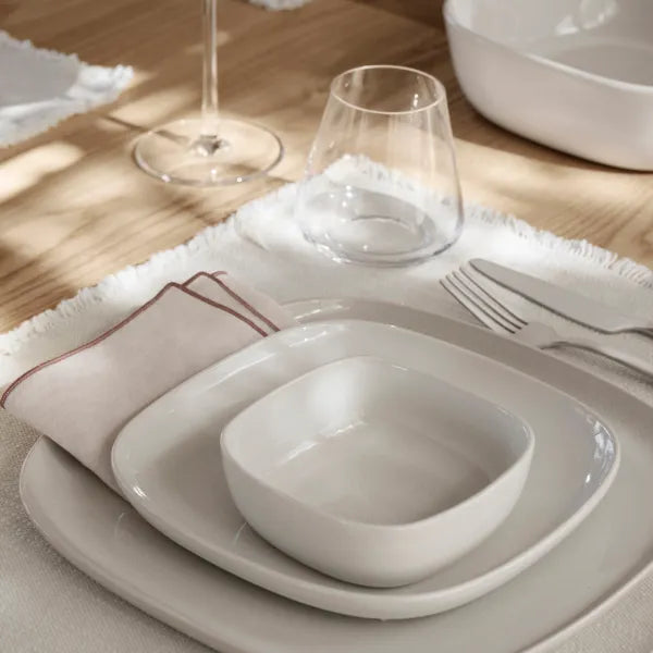 Blomus LINEO Leinen Serviette – Moonbeam / Mocha Mousse