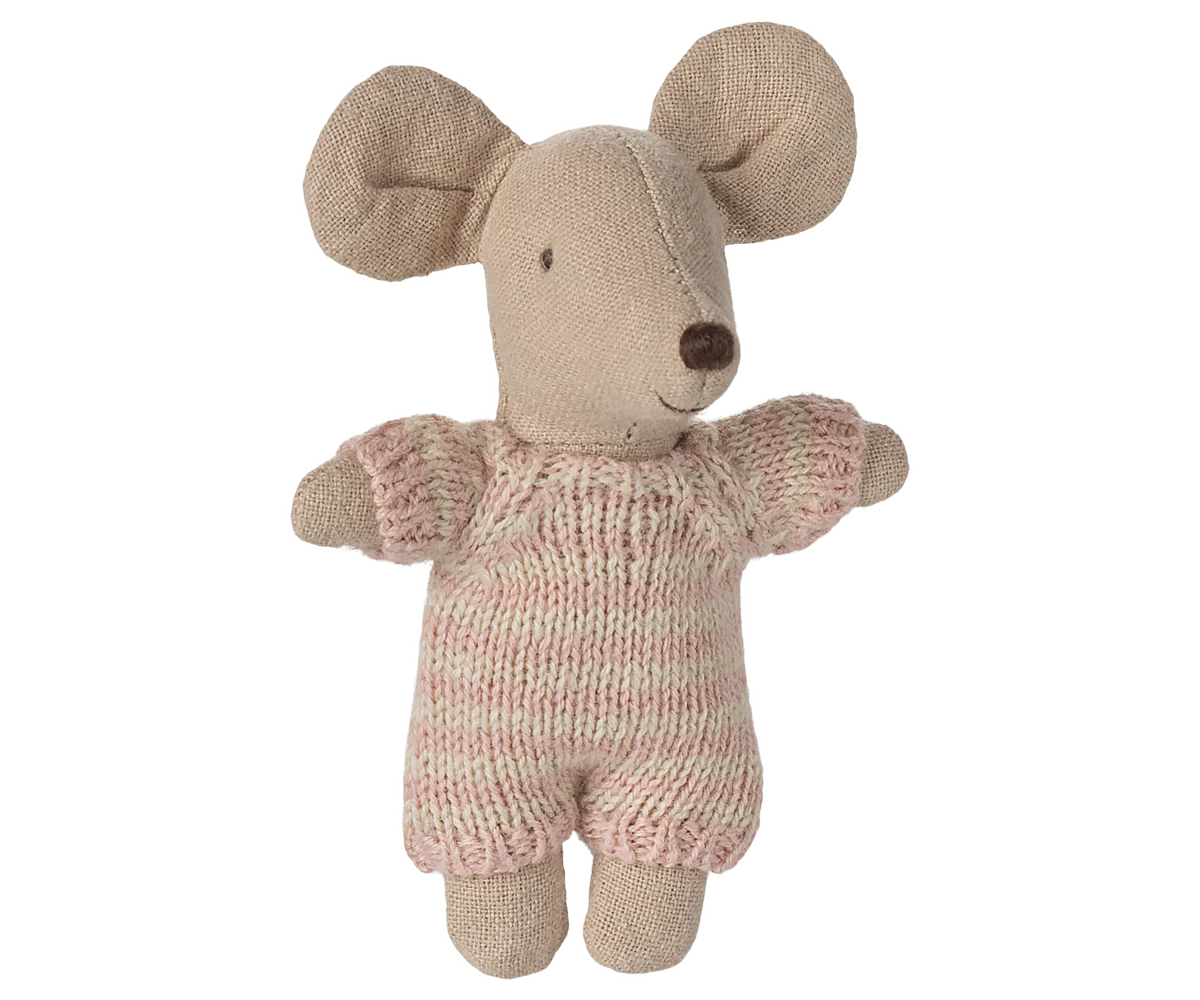 Maileg - Babymaus in Tragetasche - Rose