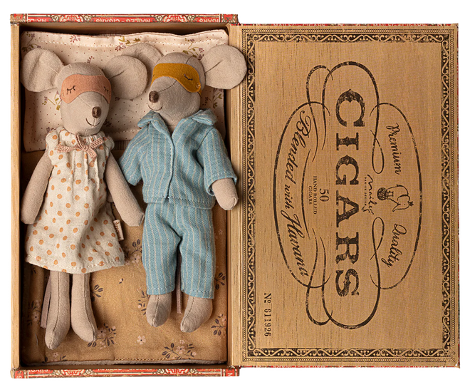Maileg Mama und Papa Mäuse in Box