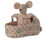 Maileg - Babymaus in Tragetasche - Rose