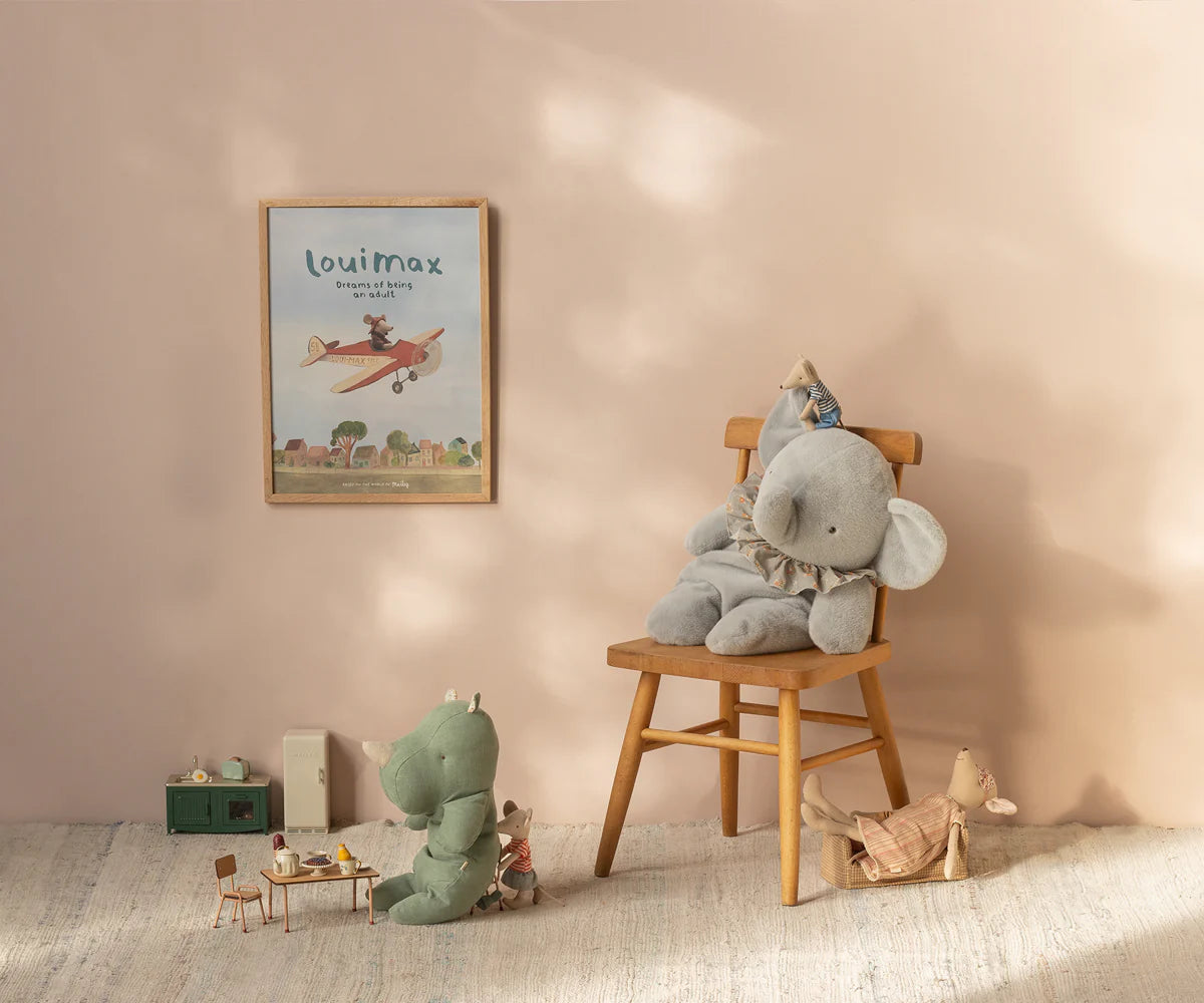 Maileg - Poster - LouiMax - Flugzeug