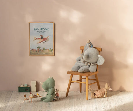 Maileg - Poster - LouiMax - Flugzeug