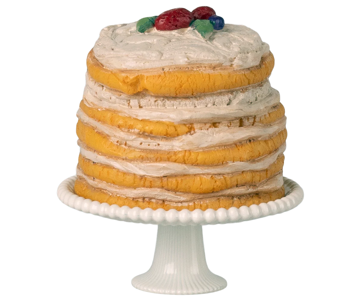 Maileg - Partykuchen und Kucheplatte - off white