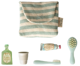 Maileg - Zahnbürsten-Set in Tasche, Maus – Blau gestreift
