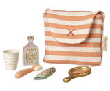 Maileg - Zahnbürsten-Set in Tasche, Maus – Rot gestreift