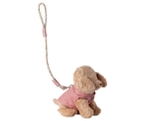 Maileg - Haustierhalsband und Leine, Rosa