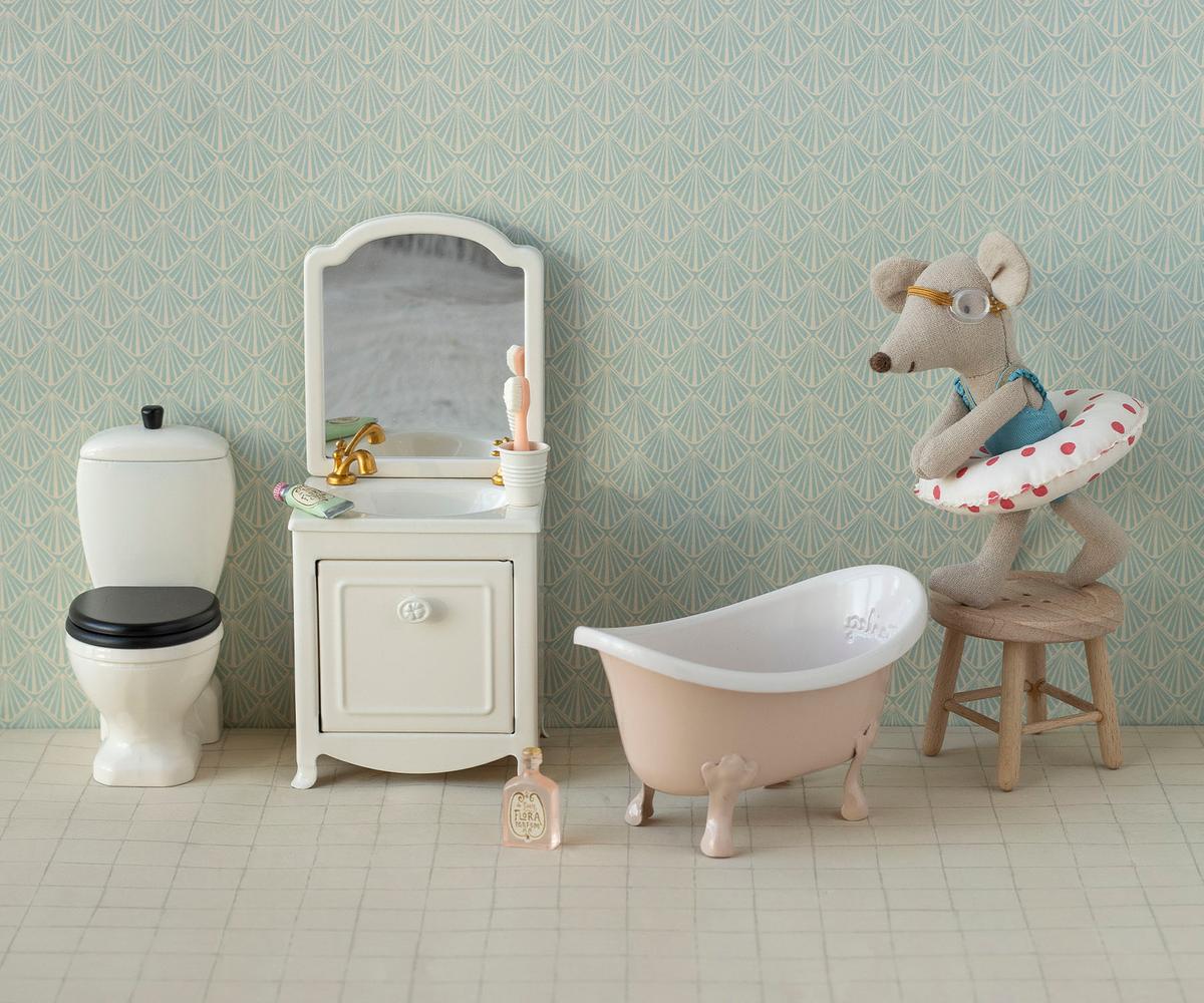 Maileg Badewanne, Maus Rosa