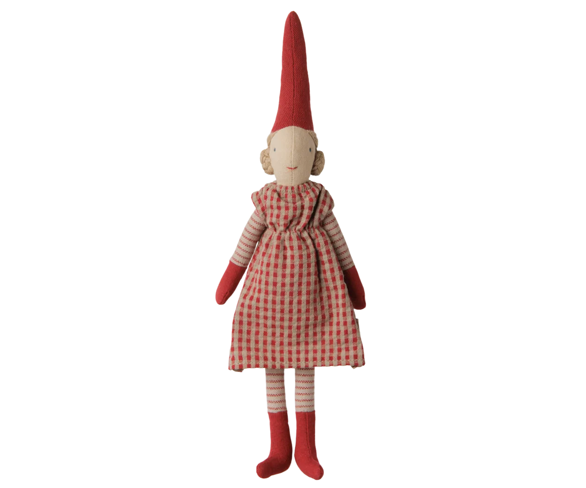 Maileg Pixy Größe 1 – Mädchen mit rotem Kleid
