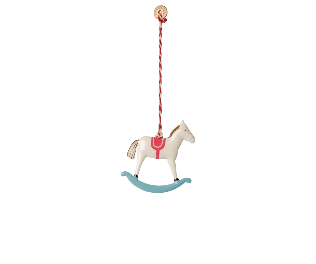 Maileg Metallornament Geschenkset Peter's Christmas – Rot/Blau