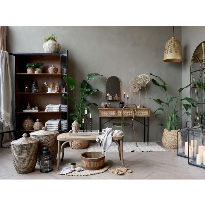 Corte Blumentopf mit Flechtmuster - antique natur