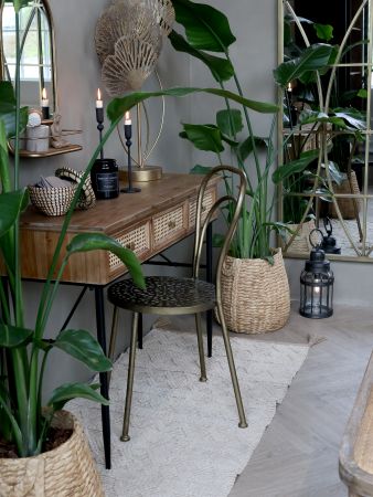 Corte Blumentopf mit Flechtmuster - antique natur