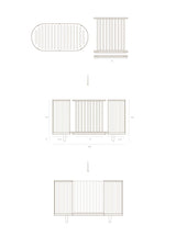 Wood Lounger Bed White 120 cm
