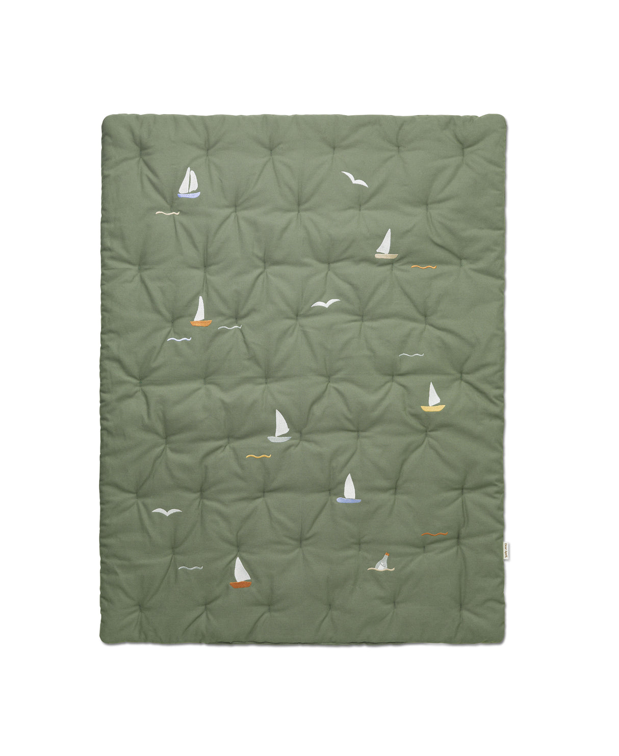 Bestickte Spielmatratze Sailboats