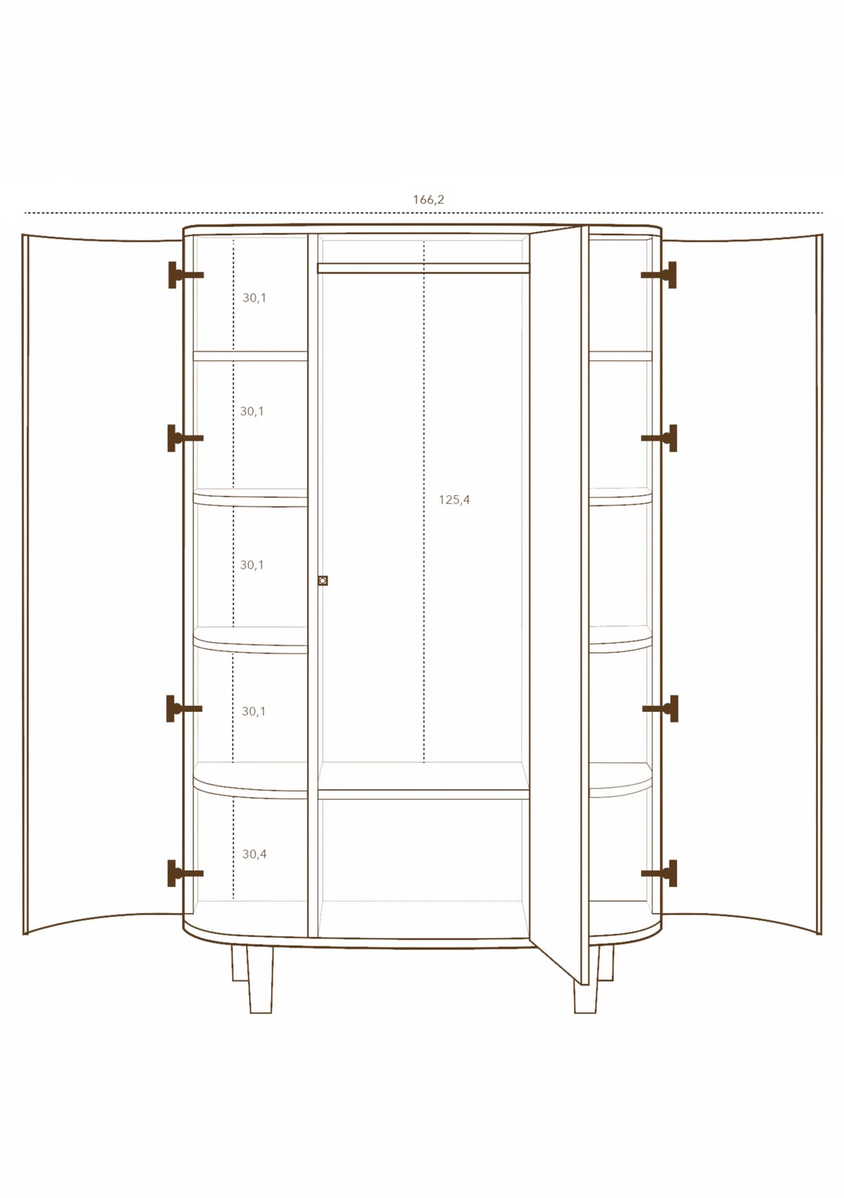 KAS Kopenhagen Kai Kleiderschrank – Creme