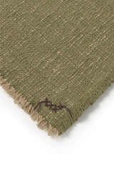 Lorena Canals Handgewebte Baumwolldecke – Khaki / Beige, 130 × 180 cm