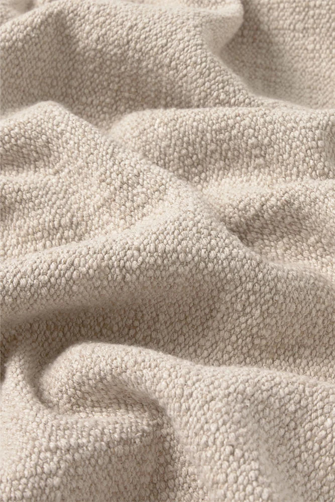 Lorena Canals Handgewebte Baumwolldecke – Natural / Beige, 130 × 180 cm