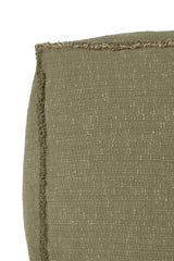 Lorena Canals Handgewebter Baumwollpouf – Khaki / Beige, 45 × 45 × 45 cm