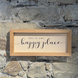 Everyday Signs – Rechteckige Leinenschilder im Eichenholzrahmen (40 x 18 cm)