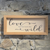Everyday Signs – Rechteckige Leinenschilder im Eichenholzrahmen (40 x 18 cm)