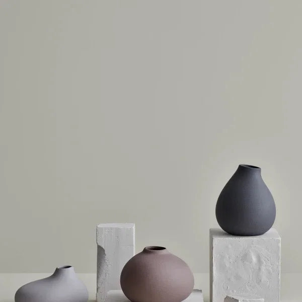 Blomus NONA Vasen-Set – 3-teilig – Bark, Micro Chip & Pewter