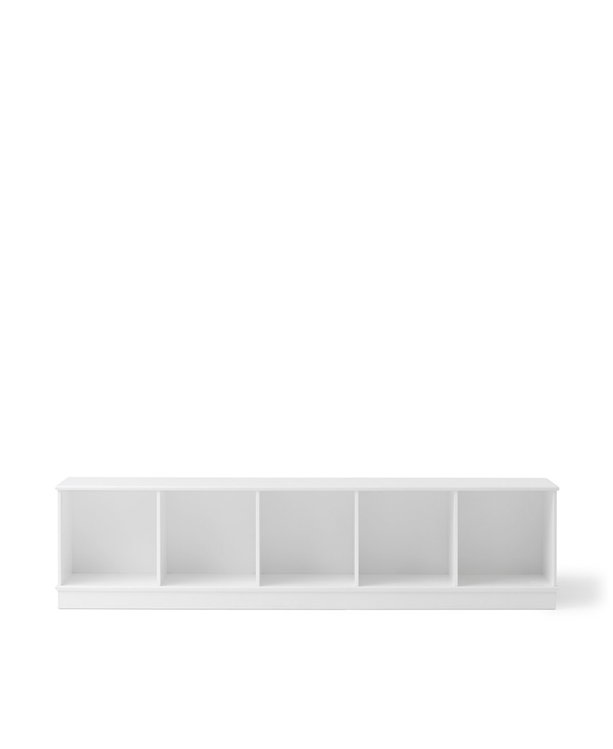 Wood Standing Shelf Horizontal 5x1 with Base