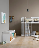 Wood Lounger Bed White 120 cm