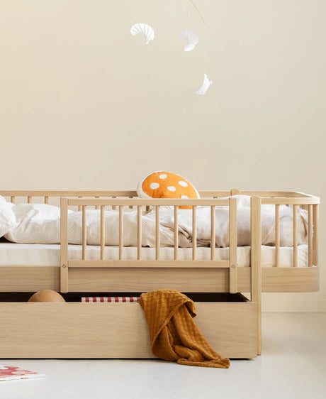 Wood Lounger Bed White 120 cm