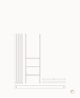 Wood CONVERSION from Mini+ Basic to Mini+ half-height loft bed White / Oak