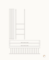 Conversion/ Half-height loft bed to bunk bed, Seaside Collection