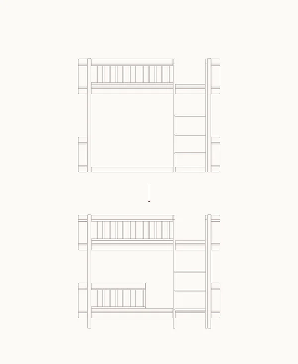 Wood Lounger Bed White 120 cm