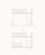 Wood Lounger Bed White 120 cm
