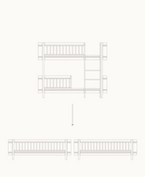 Conversion/ Half-height loft bed to bunk bed, Seaside Collection