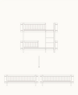 Conversion/ Half-height loft bed to bunk bed, Seaside Collection