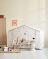 Oliver Furniture Wood Original Hausbett-Zelt, Transparent Weiss