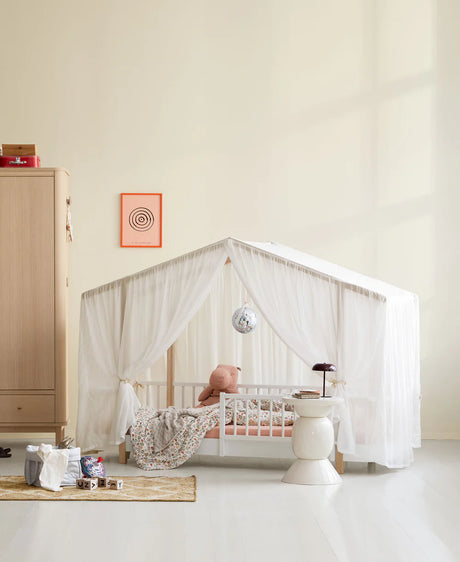Oliver Furniture Wood Original Hausbett-Zelt, Transparent Weiss